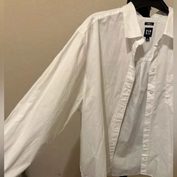 Men's‎ Gap Button-Down Shirt, Long-sleeved, Size Large White. NWOT - Picture 5 of 7